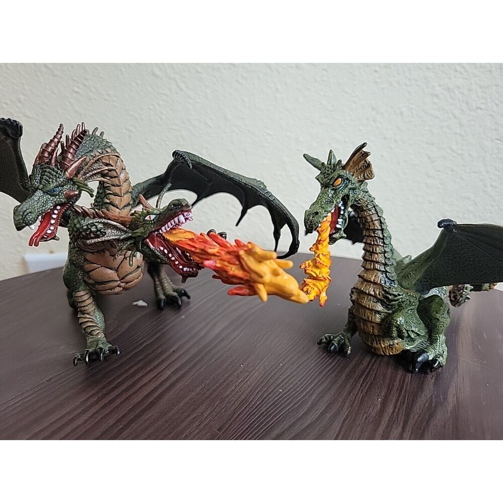 Papo 36019 Green Two-headed Dragon Lot